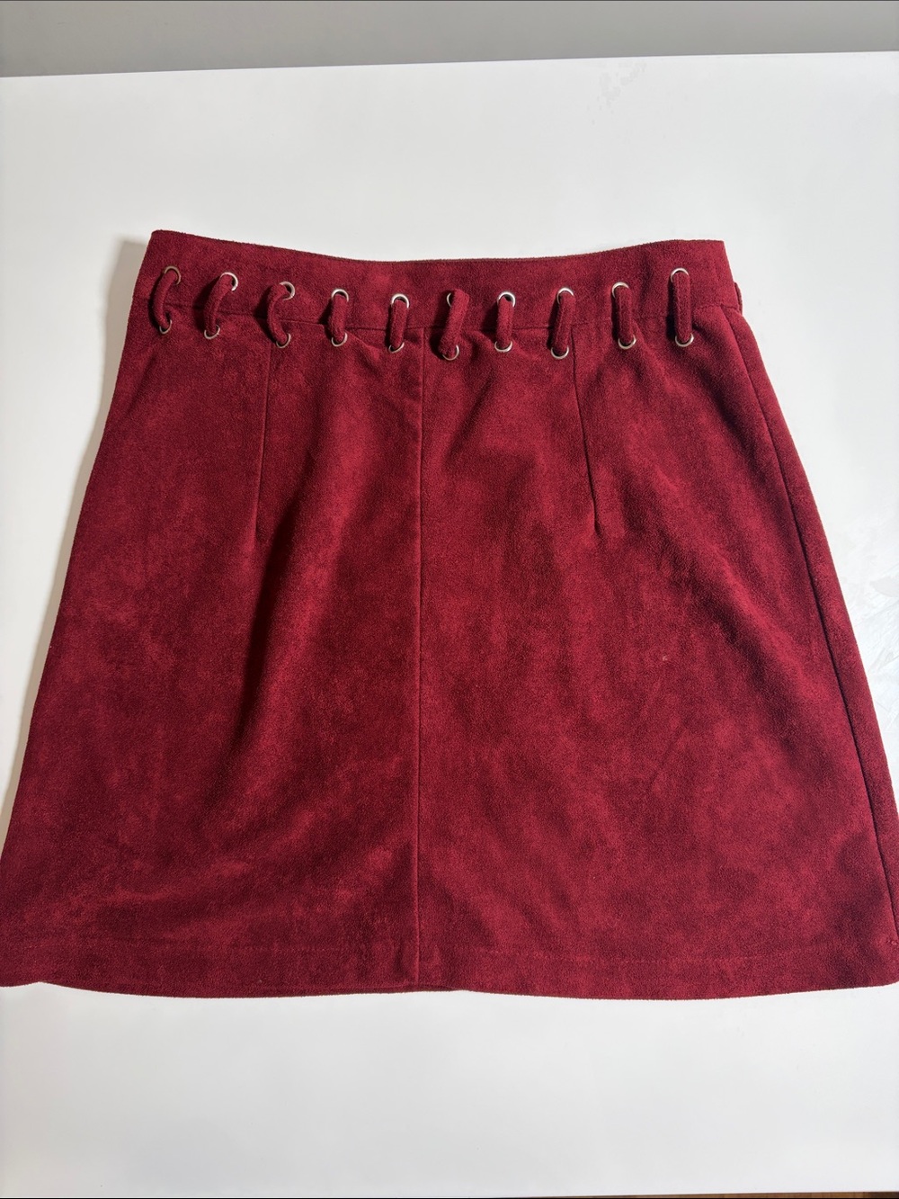 Indikah Polyester Faux Suede Mini Skirt sz 6